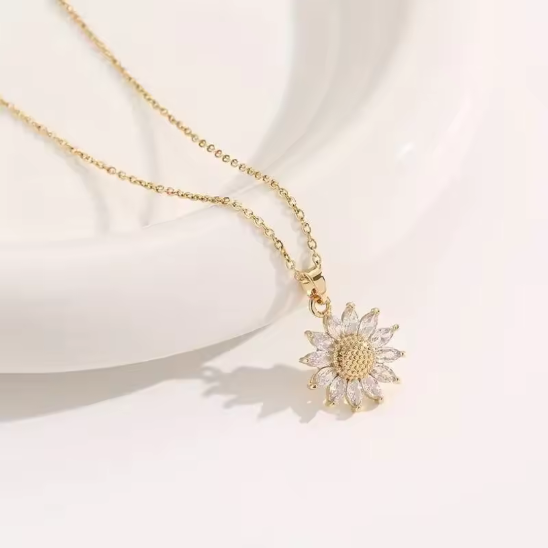 Elegant Sunflower Necklace with Luxury Gift Box