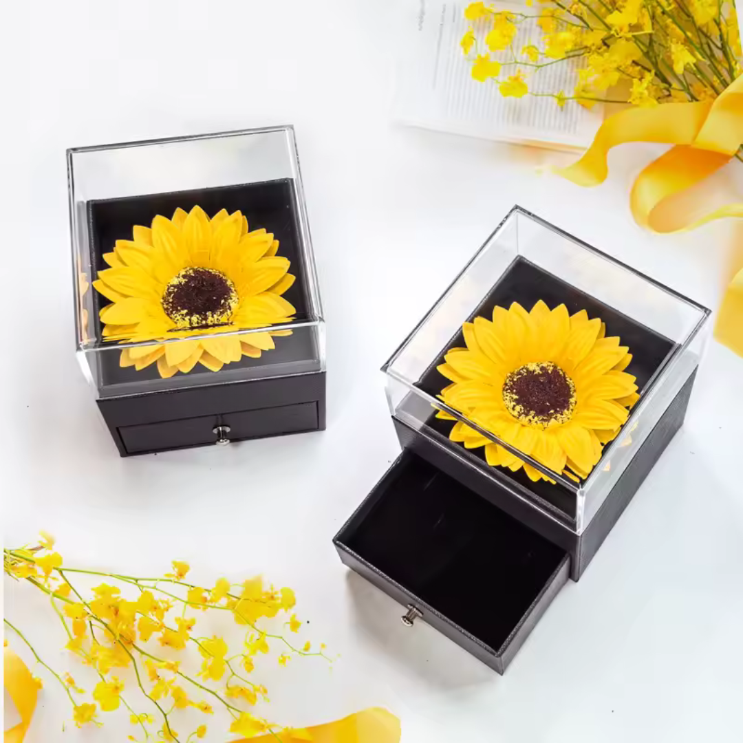 Elegant Sunflower Necklace with Luxury Gift Box