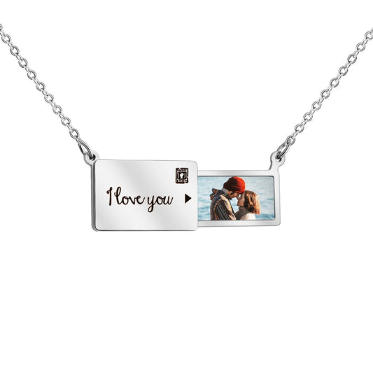 Envelope Necklace with Personalized Photo